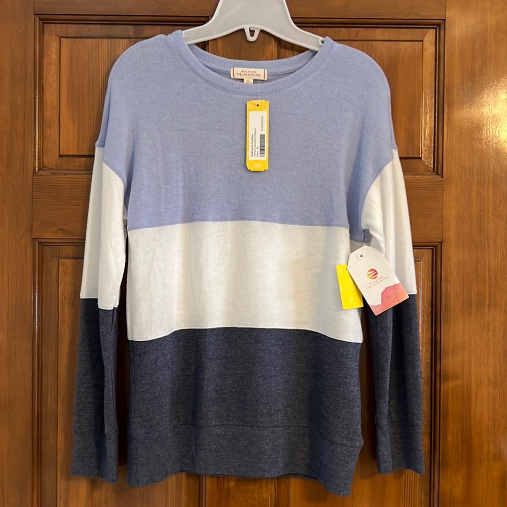 Walking on Sunshine Girl's Christi Colorblock Pullover